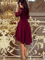 Elegantní dámské šaty 210-1 bordó