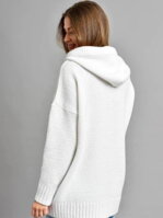 Štýlový sveter s kapucňou BUENO ecru 