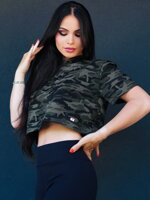Dámske croptop tričko VSB LILLY ARMY 