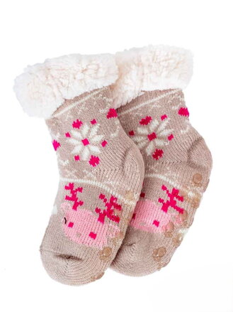 Termo ponožky Sobík pre bábätká béžové