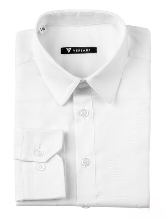Detská chlapčenská košeľa VS-PK-1843-B biela SLIM-FIT