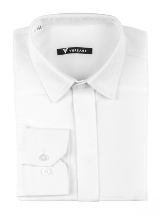 Detská košeľa pre chlapcov biela VS-PK-1712-B biela SLIM-FIT
