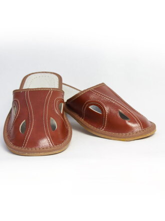Pánske kožené papuče Model 1D