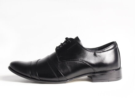 Pánske spoločenské kožené topánky čierne 116