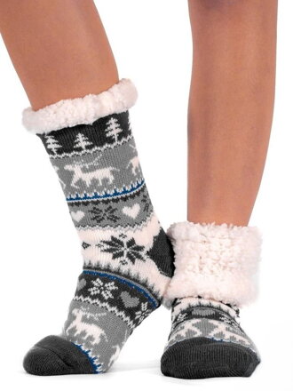 Dámske sivé bavlnené ponožky SOBÍK 