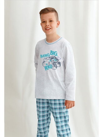 Chlapčenské pyžamo MARIO 2650 modro-sivé 