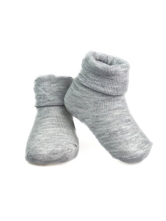 Dětské jednobarevné ponožky v šedé barvě