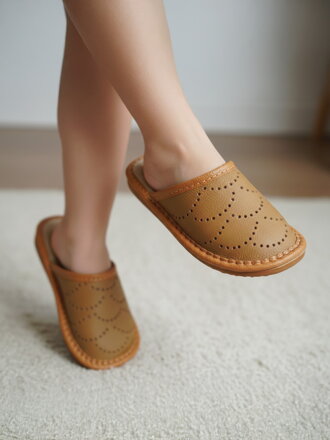 Detské papučky letné hnedé