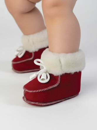 Teplé kožené capačky pre batoľatá veľ. o 0-12 mesiacov