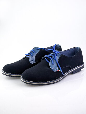 Chlapčenské spoločenské topánky 209 modré