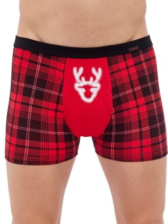 Pánske červené boxerky RED NOSE 007/76