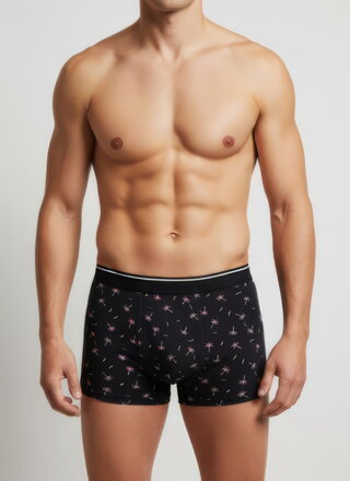 Pánske čierne boxerky s palmami  Pánske čierne boxerky s palmami