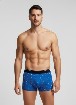 Pánske modré boxerky s palmami  Pánske modré boxerky s palmami
