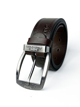 Kožený pánsky AUTHENTIC opasok hnedý 3,5cm