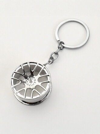 Kľúčenka v tvare disku – strieborná  Kľúčenka v tvare disku – strieborná