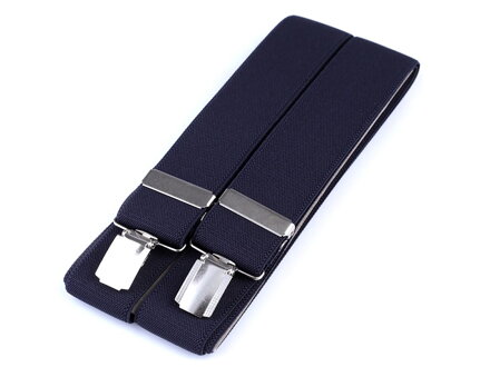 Traky dĺžka 120 cm šírka 3,5 cm tmavo - modré hladké 650351