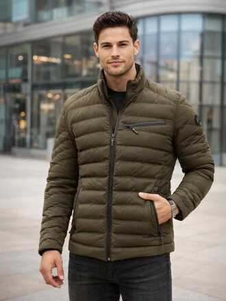 Prechodná pánska bunda khaki 
