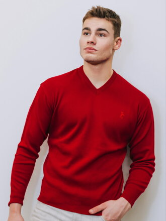 Pánsky sveter červený 01