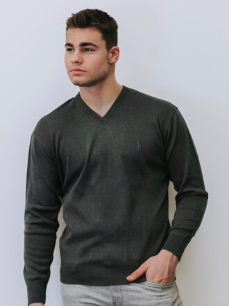 Pánsky sveter N07 tmavo sivý
