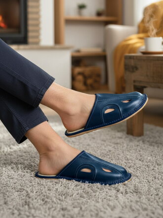  Pánske kožené papuče Model 1E