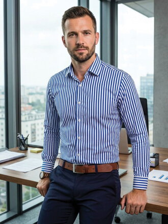 Pruhovaná pánska košeľa VSB1850