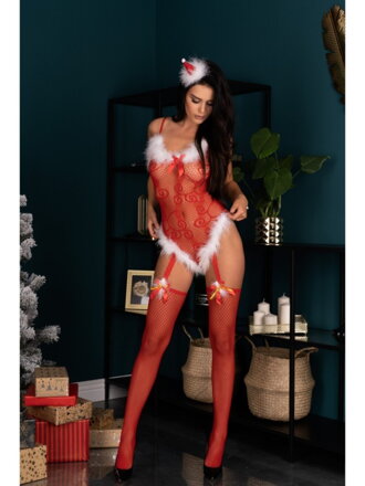 Vianočný zmyselný bodystocking SHIVALI 