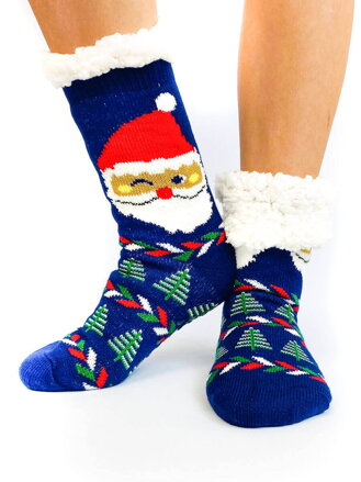 Vianočné ponožky MIKULÁŠ L26002 tmavo-modré