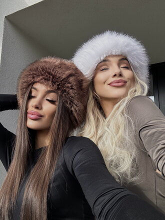 Štýlová dámska čiapka LUXURY chocco 