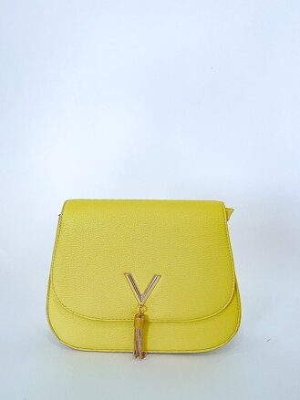 Trendy dámská kabelka ve žluté barvě s popruhem