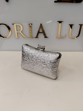 Strieborná dámska luxusná listová kabelka 