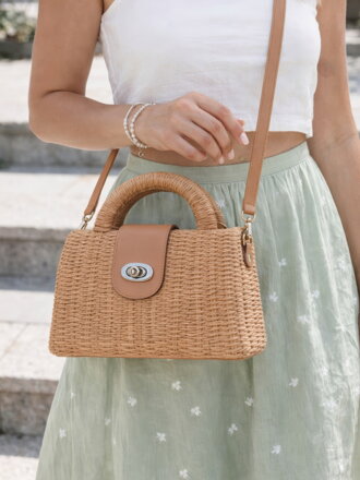 Dámska slamená crossbody kabelka 