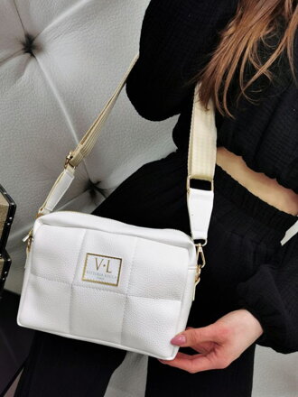 Dámska crossbody kabelka v bielej farbe