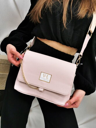 Púdrovo-ružová crossbody kabelka 