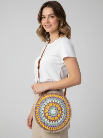 Štýlová slámená kabelka farebná 