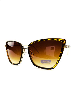 Dámske slnečné okuliare s leopardím vzorom - hnedé