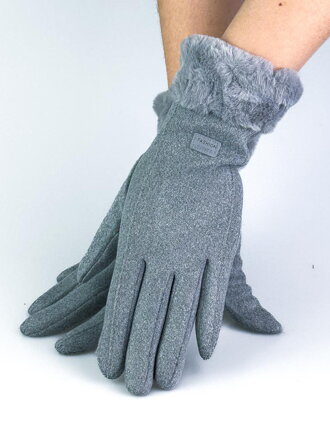 Dámske štýlové rukavice v sivej farbe