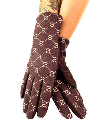 Tmavo-bordové zateplené rukavice