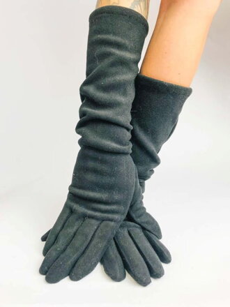 Dámské dlouhé rukavice v černé barvě