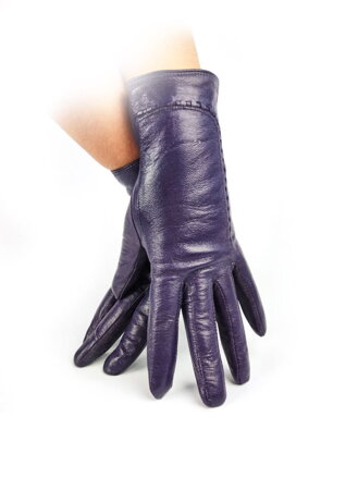 Dámske kožené rukavice fialové 02