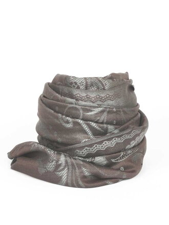 Dámský pašmínový šátek bordó-šedá