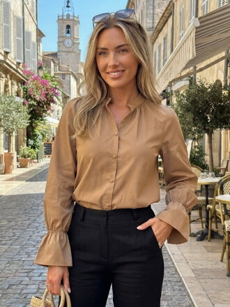 Dámska elegantná blúzka cappuccino 