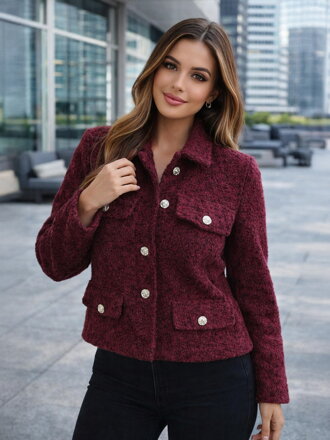 Dámska prechodná bunda ART0029 burgundy 