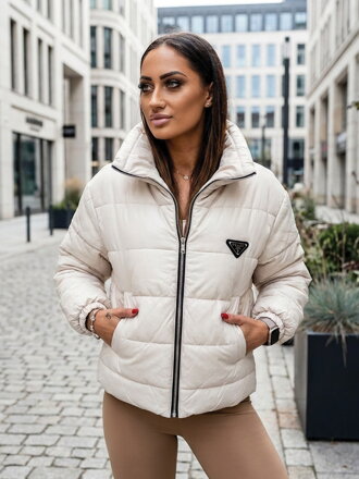 Dámska prechodná bunda krémová 