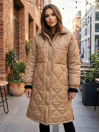 Štýlová prechodná bunda v béžovej farbe 