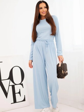 Dámsky viskózový modrý komplet ART0298