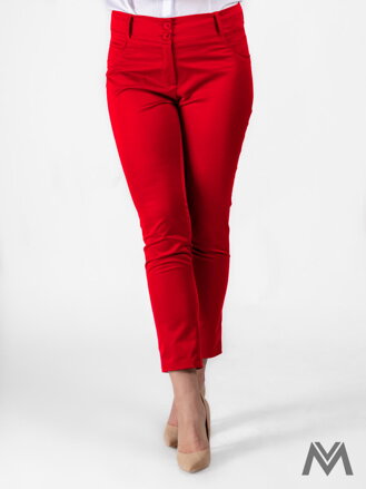 Elegantné dámske nohavice červené VS-DN-1802