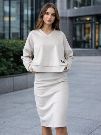 Dámske šaty na ramienka s mikinou