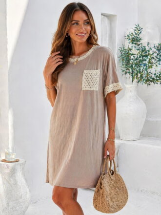Dámske letné šaty béžové
