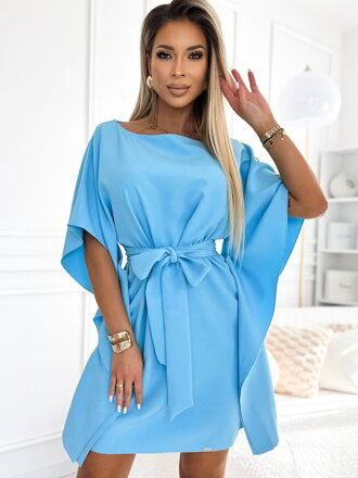 Trendy dámske šaty 287-26 v babyblue farbe