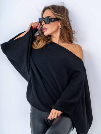 Trendy dámsky SW182-23 čierny sveter 